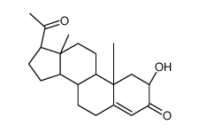 2-hydroxy-4-pregnene-3,20-dione structure