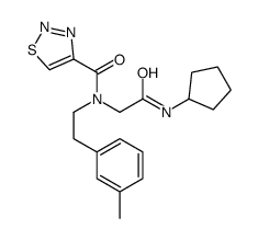 1,2,3-Thiadiazole-4-carboxamide,N-[2-(cyclopentylamino)-2-oxoethyl]-N-[2-(3-methylphenyl)ethyl]-(9CI) Structure