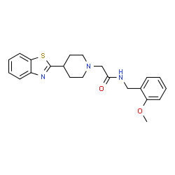 1-Piperidineacetamide,4-(2-benzothiazolyl)-N-[(2-methoxyphenyl)methyl]-(9CI) Structure