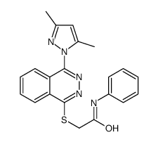 Acetamide, 2-[[4-(3,5-dimethyl-1H-pyrazol-1-yl)-1-phthalazinyl]thio]-N-phenyl- (9CI) structure