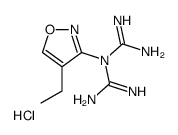 1-carbamimidoyl-1-(4-ethyl-1,2-oxazol-3-yl)guanidine,hydrochloride Structure