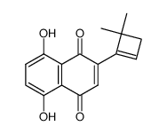 2-(4,4-Dimethyl-cyclobut-1-enyl)-5,8-dihydroxy-[1,4]naphthoquinone Structure