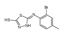 5-(2-bromo-4-methylanilino)-3H-1,3,4-thiadiazole-2-thione结构式