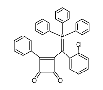 3-[(2-Chloro-phenyl)-(triphenyl-λ5-phosphanylidene)-methyl]-4-phenyl-cyclobut-3-ene-1,2-dione Structure