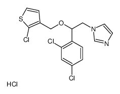 1-[2-[(2-chlorothiophen-3-yl)methoxy]-2-(2,4-dichlorophenyl)ethyl]imidazole,hydrochloride Structure