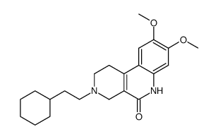 3-(2-cyclohexyl-ethyl)-8,9-dimethoxy-2,3,4,6-tetrahydro-1H-benzo[c][2,7]naphthyridin-5-one结构式