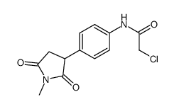 2-chloro-N-[4-(1-methyl-2,5-dioxopyrrolidin-3-yl)phenyl]acetamide结构式