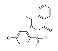 2-(4-chlorophenyl)sulfonyl-2-ethoxy-1-phenylethanone Structure
