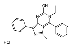 3-ethyl-5-methyl-4,7-diphenyl-1H-pyrrolo[3,4-d]pyrimidin-2-one,hydrochloride Structure