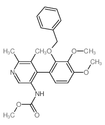 Carbamic acid,[4-[3,4-dimethoxy-2-(phenylmethoxy)phenyl]-5,6-dimethyl-3-pyridinyl]-, methylester (9CI) picture