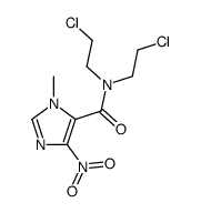 N,N-bis(2-chloroethyl)-3-methyl-5-nitroimidazole-4-carboxamide结构式