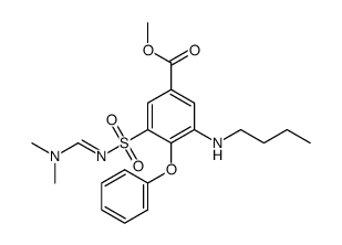 3-butylamino-5-(dimethylaminomethylene-sulfamoyl)-4-phenoxy-benzoic acid methyl ester结构式