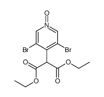 diethyl 2-(3,5-dibromo-1-oxidopyridin-1-ium-4-yl)propanedioate Structure