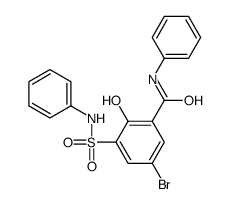 5-bromo-2-hydroxy-N-phenyl-3-(phenylsulfamoyl)benzamide结构式