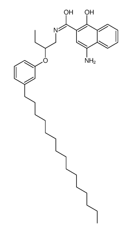4-Amino-1-hydroxy-N-[2-(3-pentadecylphenoxy)butyl]-2-naphthalenecarboxamide结构式