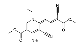 Dimethyl-1-ethyl-3,3'-dicyan-2-propenyldiden-1,2-dihydropyridin-3',5'-dicarboxylat Structure