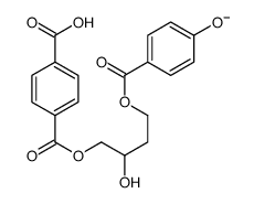 4-[2-hydroxy-4-(4-hydroxybenzoyl)oxybutoxy]carbonylbenzoate结构式