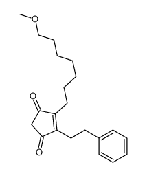 4-(7-methoxyheptyl)-5-(2-phenylethyl)cyclopent-4-ene-1,3-dione结构式