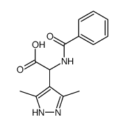 benzoylamino-(3,5-dimethyl-1H-pyrazol-4-yl)-acetic acid Structure