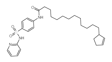2-Cyclopentene-1-tridecanamide,N-[4-[(2-pyridinylamino)sulfonyl]phenyl]-结构式