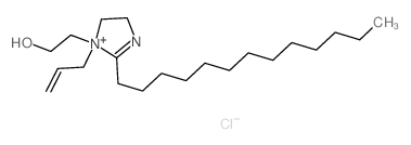 1H-Imidazolium,4,5-dihydro-1-(2-hydroxyethyl)-1-(2-propen-1-yl)-2-tridecyl-, chloride (1:1)结构式