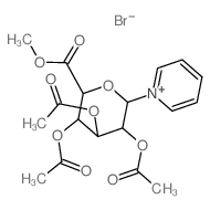 Pyridinium,1-(2,3,4-tri-O-acetyl-6-methyl-b-D-glucopyranuronosyl)-, bromide (9CI) Structure