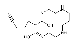 4-(5,7-dioxo-1,4,8,11-tetrazacyclotetradec-6-yl)butanenitrile结构式