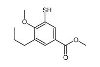 methyl 4-methoxy-3-propyl-5-sulfanylbenzoate结构式