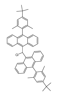 di{9-[10-(4-tert-butyl-2,6-dimethyl)phenyl]anthryl}chloromethane Structure