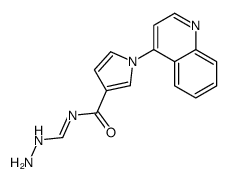 N-(hydrazinylmethylidene)-1-quinolin-4-ylpyrrole-3-carboxamide Structure