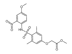 methyl [4-(4-methoxy-2-nitrophenyl)aminosulfonyl-3,5-dimethylphenoxy]acetate结构式