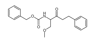 (RS)-2-(carbobenzyloxy)amino-1-methoxy-5-phenyl-3-pentanone结构式