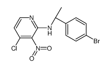 N-[(1R)-1-(4-bromophenyl)ethyl]-4-chloro-3-nitropyridin-2-amine结构式