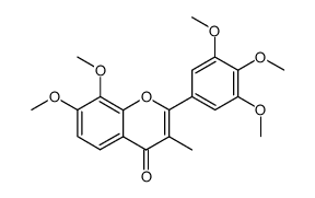 7,8-dimethoxy-3-methyl-2-(3,4,5-trimethoxy-phenyl)-chromen-4-one结构式