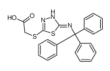 2-[[5-(tritylamino)-1,3,4-thiadiazol-2-yl]sulfanyl]acetic acid Structure