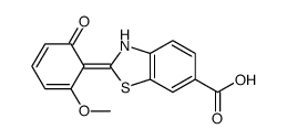 2-(2-methoxy-6-oxocyclohexa-2,4-dien-1-ylidene)-3H-1,3-benzothiazole-6-carboxylic acid Structure