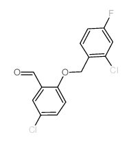 5-CHLORO-2-[(2-CHLORO-4-FLUOROBENZYL)OXY]BENZALDEHYDE structure