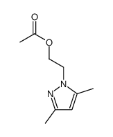 1-(2-acetoxyethyl)-3,5-dimethyl-1H-pyrazole结构式