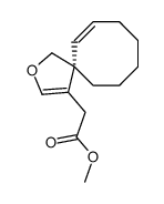 methyl 2-[(5R)-2-oxaspiro[4.7]dodeca-3,6-dien-4-yl]acetate结构式