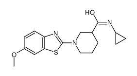 N-cyclopropyl-1-(6-methoxy-1,3-benzothiazol-2-yl)piperidine-3-carboxamide结构式