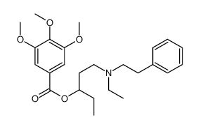 3,4,5-Trimethoxybenzoic acid 1-ethyl-3-[ethyl(phenethyl)amino]propyl ester structure
