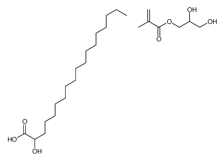 2,3-dihydroxypropyl 2-methylprop-2-enoate,2-hydroxyoctadecanoic acid Structure