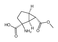 (1S,2S,5R,6S)-2-amino-6-(methoxycarbonyl)bicyclo[3.1.0]hexane-2-carboxylic acid结构式
