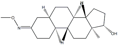 17β-Hydroxy-5β-androstan-3-one O-methyl oxime Structure