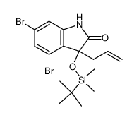 1-allyl-4,6-dibromo-3-(tert-butyldimethylsilyloxy)indolin-2-one Structure