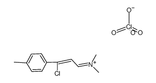 (γ-Chloro-p-methylcinnamylidene)dimethylammonium Perchlorate Structure