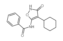 N-(4-cyclohexyl-3-oxo-oxazol-5-yl)benzamide结构式