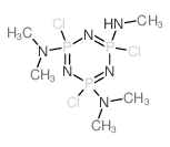 1,3,5,2,4,6-Triazatriphosphorine,2,4,6-trichloro-2,4-bis(dimethylamino)-2,2,4,4,6,6-hexahydro-6-(methylamino)-(6CI,9CI) Structure