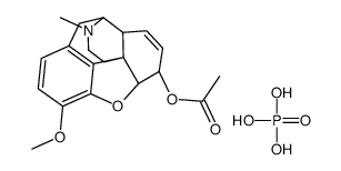 [(4R,4aR,7S,12bS)-9-methoxy-3-methyl-2,4,4a,7,7a,13-hexahydro-1H-4,12-methanobenzofuro[3,2-e]isoquinoline-7-yl] acetate,phosphoric acid Structure