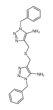 bis-(4-amino-3-benzyl-3H-1,2,3-triazol-5-ylmethyl) sulphide结构式